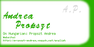 andrea propszt business card